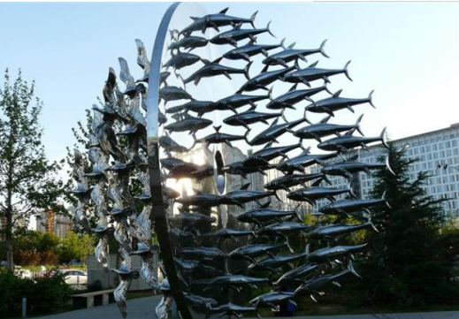 魚兒不銹鋼雕塑